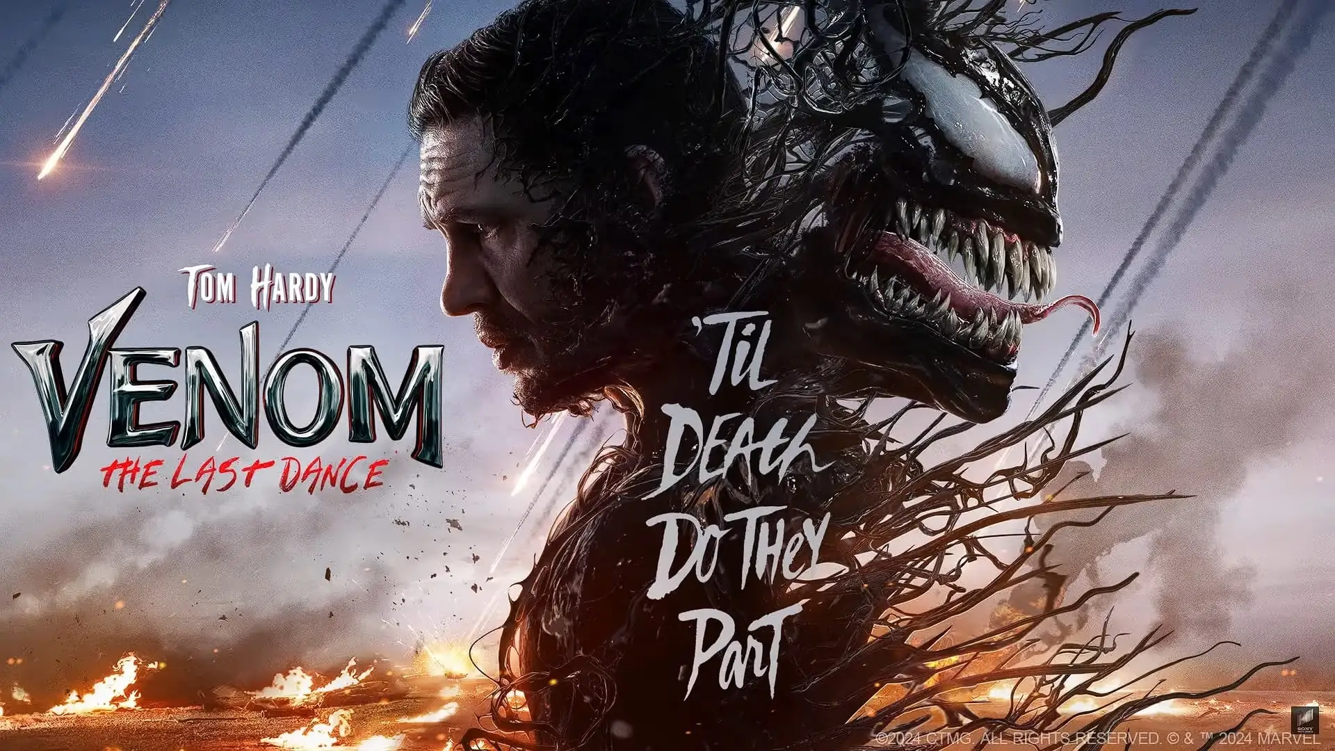 مبارزه تام هاردی با هیولایی مهیب در پوستر جدید فیلم Venom 3