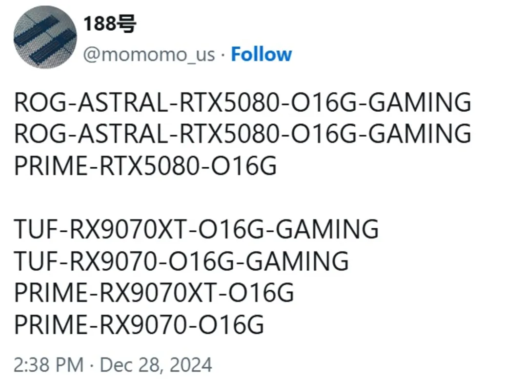  RTX 5080 و Radeon RX 9070 XT
