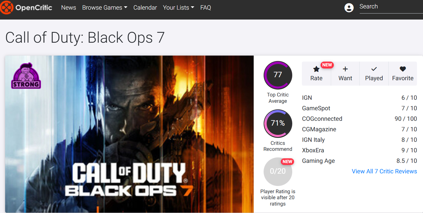 بازی Call of Duty: Black Ops 7